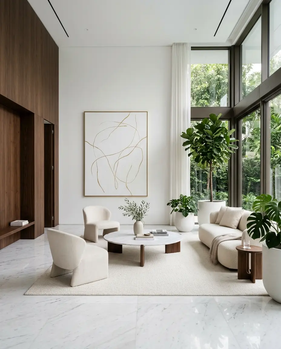 Simplified Minimalist Living Area